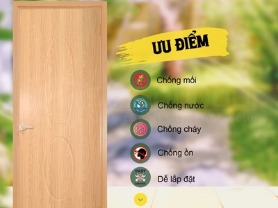 Cửa nhựa Composite - chống nước tuyệt đối, đẹp như gỗ thật 1