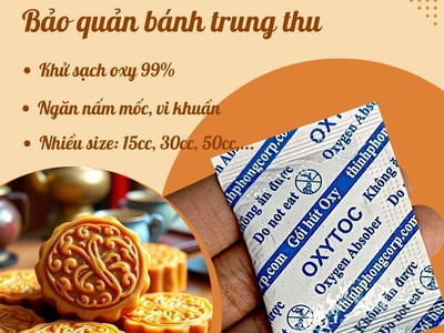 Gói hút oxy - oxytoc - chống mốc bánh trung thu hiệu quả an toàn 0