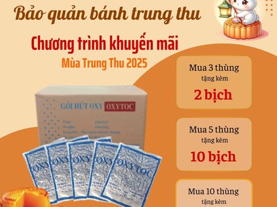 Gói hút oxy - oxytoc - chống mốc bánh trung thu hiệu quả an toàn 1