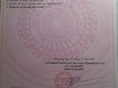 Kẹt tiền cần bán đất phú lý vĩnh cửu có thổ cư 0