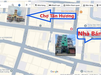 Nhà mặt tiền 6 tầng, 6pn   95m , sàn 490m  . đàm thận huy   đối diện chợ tân hương, chỉ 14 tỷ 1