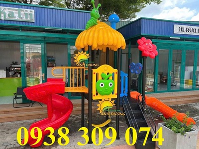 Cầu trượt liên hoàn ngoài trời,xích đu cầu trượt liên hoàn 3