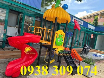 Cầu trượt liên hoàn ngoài trời,xích đu cầu trượt liên hoàn 4