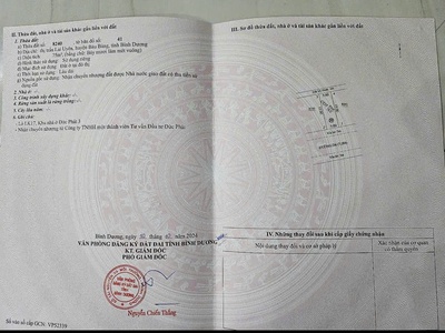 Chính chủ bán lô đất vị trí vàng tiềm năng dt: 75m2 tại kdc đức phát - bàu bàng - hcm 0