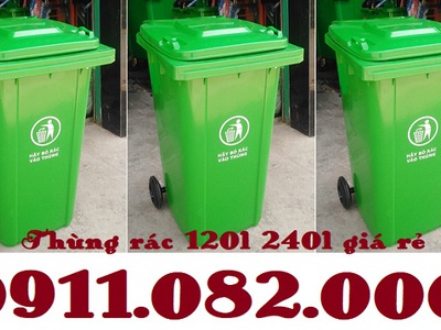 Phân phối thùng rác giá chuẩn nhất thị trường- thùng rác 120l 240l mới 100 hàng chính hãng-lh 0911 0