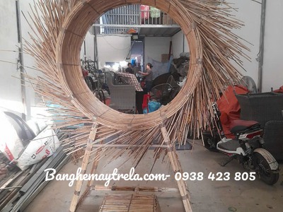 Ghế chụp hình sống ảo mây tre đan ngoài trời 4