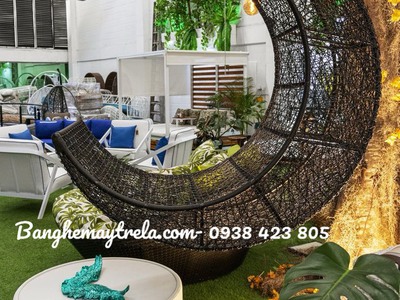Ghế chụp hình sống ảo mây tre đan ngoài trời 1