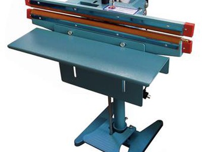 Máy hàn miệng túi dập chân, máy ép bao nilong, máy hàn túi có giá đỡ 1