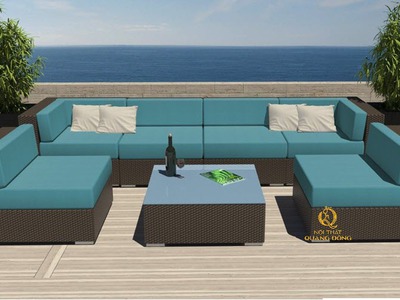 Top 5 mẫu sofa giả mây đẹp, sang trọng cho sân vườn ngoài trời tại Nội thất Quang Đông 0