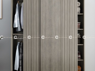 Tủ Quần Áo Cửa Lùa Gỗ MDF Kiểu Nhật Hiện Đại 0