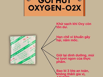Bảo quản bánh trung thu - Gói hút Oxy O2X 30cc 2