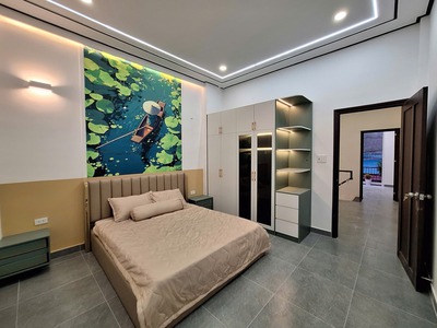 Nhà đẹp full nội thất xịn, 4x15m với 3 phòng ngủ, gần uỷ ban phường thạnh lộc, 5 phút gò vấp 3