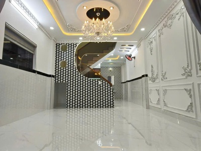 Nhà đẹp sang trọng 1 lầu 4mx12m gần chợ đông thạnh hóc môn 3