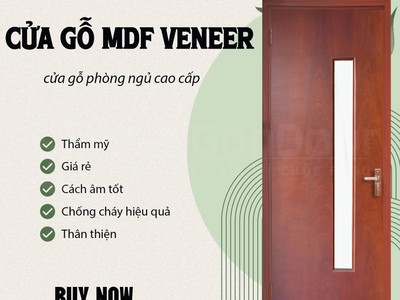 Cửa gỗ công nghiệp MDF Veneer 0