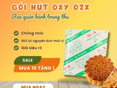 Bảo quản bánh trung thu với gói hút ẩm Oxy O2X 1