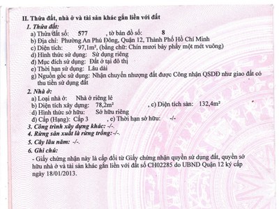 Chính chủ cần bán  Nhà 6PN An Phú Đông, Quận 12, DT 97m2, Cách QL1a 150m, giá TL 2