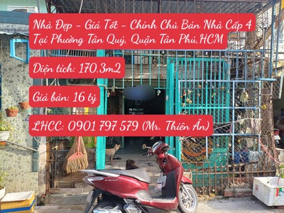 Nhà đẹp - giá tốt - chính chủ bán nhà cấp 4 tại phường tân quý, quận tân phú, hồ chí minh 0