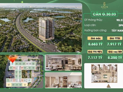 Bán căn góc viwe cực hot 3n2vs dt 90,3 m2 một siêu phẩm dự án galia yên sở 0