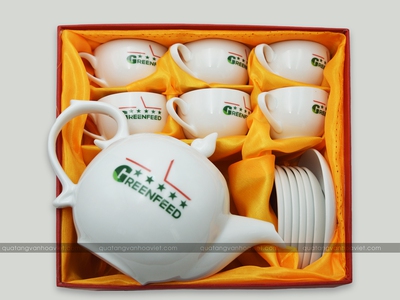 Bộ ấm trà gốm sứ in logo - gợi ý quà tặng đoàn ý nghĩa 2
