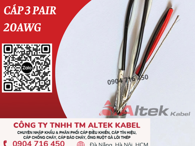 Cáp tín hiệu 3 pair 20awg Altek Kabel Hồ Chí Minh, Hà Nội, Đà Nẵng 0