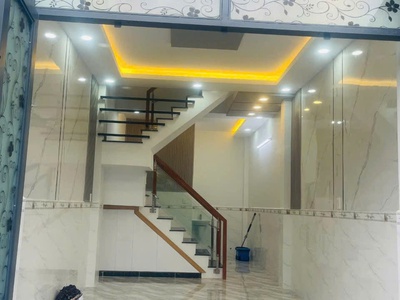 Nhà mới xây dựng kiên cố 1 lầu gần công an p thới an q12 0