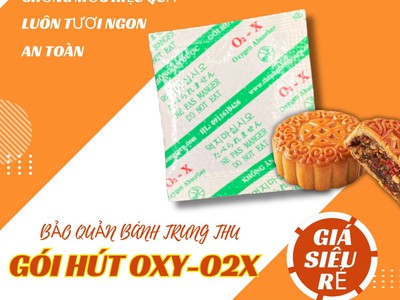 Bảo quản bánh trung thu bằng gói hút Oxygen O2X 30cc 50cc 0
