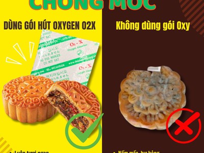 Bảo quản bánh trung thu bằng gói hút Oxygen O2X 30cc 50cc 2