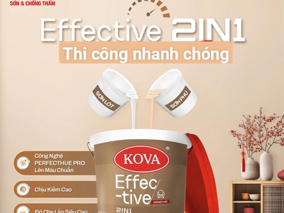 Sơn KOVA Effective-Bảo Vệ Tối, Nhẹ Chi Phí 0