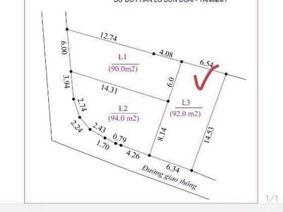 Chủ nhờ bán đất 92m2, mt6.5m, chỉ 1.6 tỷ, ô tô, sơn đoài, tân minh, sóc sơn. 3
