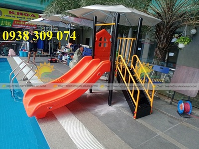 Cầu trượt đôi, cầu trượt mini, cầu trượt ngoài trời giá rẻ 1