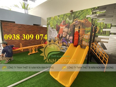Cầu trượt đôi, cầu trượt mini, cầu trượt ngoài trời giá rẻ 2