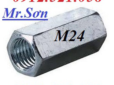 Đai ốc nối ren M14,mM16,M24 thép mạ kẽm Hà Nội 0947.51.058 Thanh Sơn có ống nối ren Inox 304 đây 4