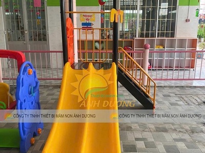 Cầu trượt đôi, cầu trượt mini, cầu trượt ngoài trời giá rẻ 4