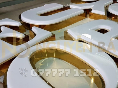 Gia công chữ inox giá rẻ trang trí ngoại thất 2