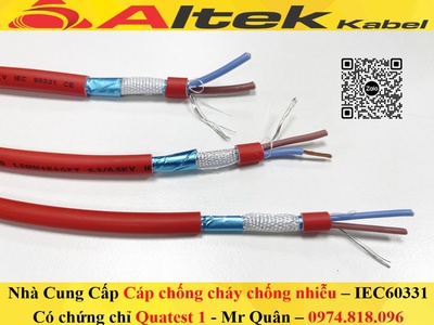 Cáp Chống Cháy 2x1.5 E GFT   IEC60331, BS6387 2