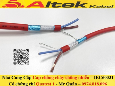 Cáp Chống Cháy 2x1.5 E GFT   IEC60331, BS6387 3