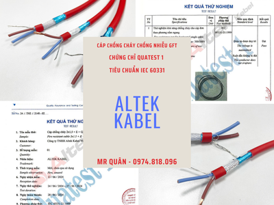 Cáp Chống Cháy 2x1.5 E GFT   IEC60331, BS6387 4