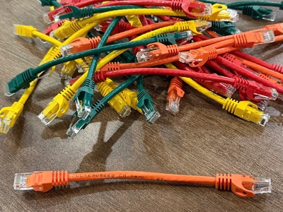 Phân phối dây nhảy patch cord CAT6 UTP 0.2M lõi đồng 100 pass Fluke đầu đúc ACT-LAN-6002ORD 20CM 19
