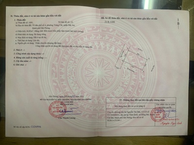 Bán đất ngõ số 6 đường Tràng Cát chỉ sau 1 nhà mặt đường diện tích 44,82m2 ngõ rộng 2,5m thẳng tắp. 2