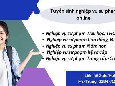 Tuyển sinh các khóa học nghiệp vụ sư phạm online 0