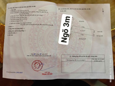 Bán đất ngõ 172 Cát Linh   Tràng Cát diện tích 71,2m2 ngõ rộng 3m thẳng tắp oto vào tận nơi. 2