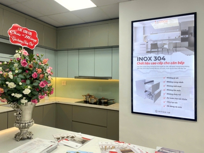 Nhà máy sản xuất phân phối tủ bếp inox module 3 lớp cao cấp 6