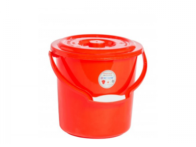 Xô nhựa 12 lít có nắp thiết kế bền chắc, phù hợp đựng nước hay thực phẩm 1