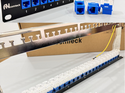 Phân phối Thanh đấu nối mạng 24 cổng Cat6A STP mã ACT-24S1U, ACT-6A-88 chính hãng ANCOMTECK 6