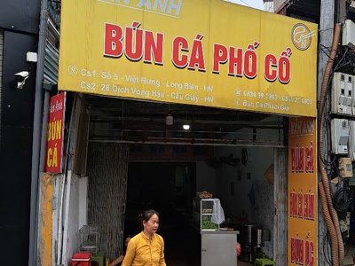 Nhượng quán bún,bánh đa cá hiện đang hoạt động bình thường ngõ 137 việt hưng,long biên 1