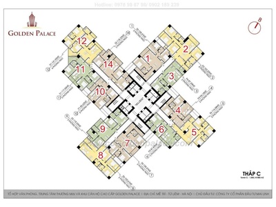 Bán căn hộ cao cấp golden palace mễ trì 118m2 3pn giá đầu tư 3