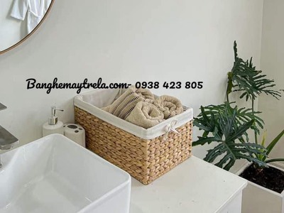 Rương mây tre đan để đồ hình chữ nhật 0