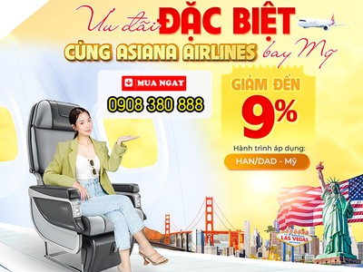 Vi vu nước Mỹ cùng Asiana Airlines 0