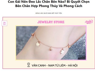 Con gái nên đeo lắc chân bên nào để hợp phong thủy và tôn dáng 0