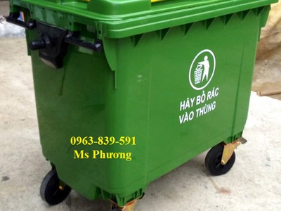 Thùng rác nhựa 1100 lít dùng tại nhà máy, bệnh viện, tòa nhà, kho bãi 1